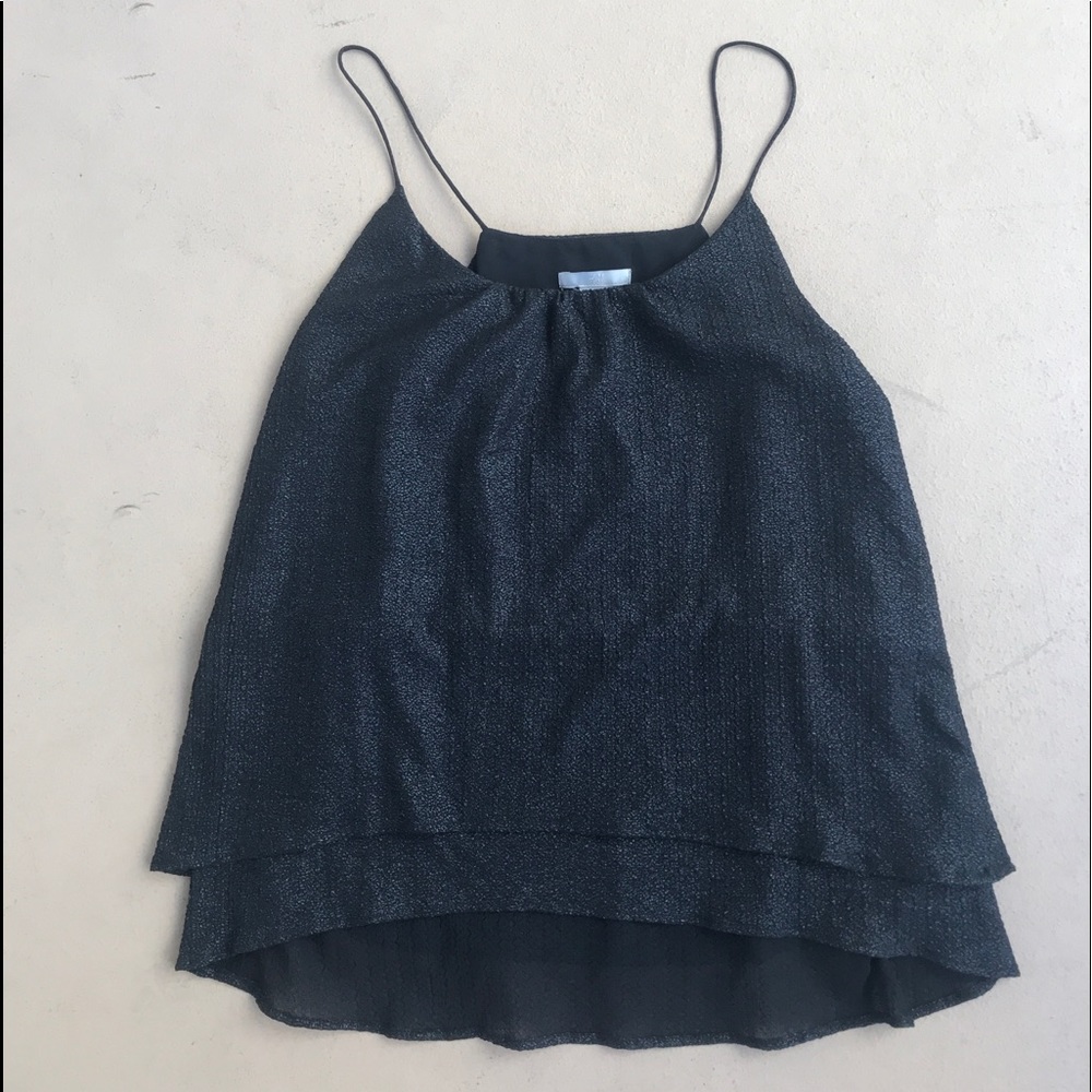 Black top with spaghetti straps